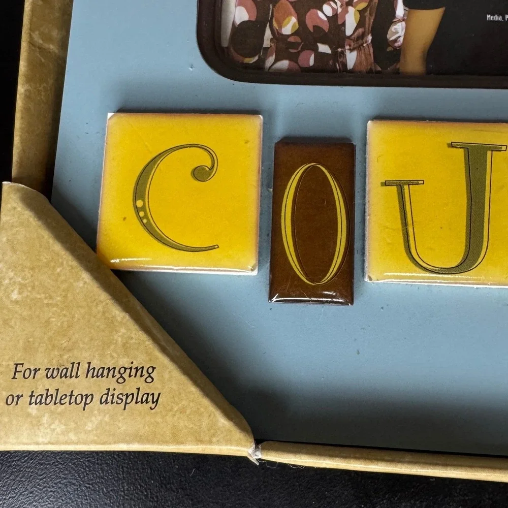 New View Cousins Tile Type Photo Frame 4x6 Blue Yellow Brown Y2K Color‎ Block